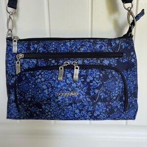 New Baggallini Women's Original Everyday Bag Ink Hydrangea